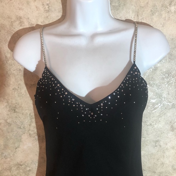 Dave & Johnny Diamond Strap Prom Gown - Picture 2 of 15